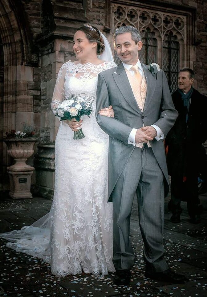 Katharine and Lyndon on their Wedding Day